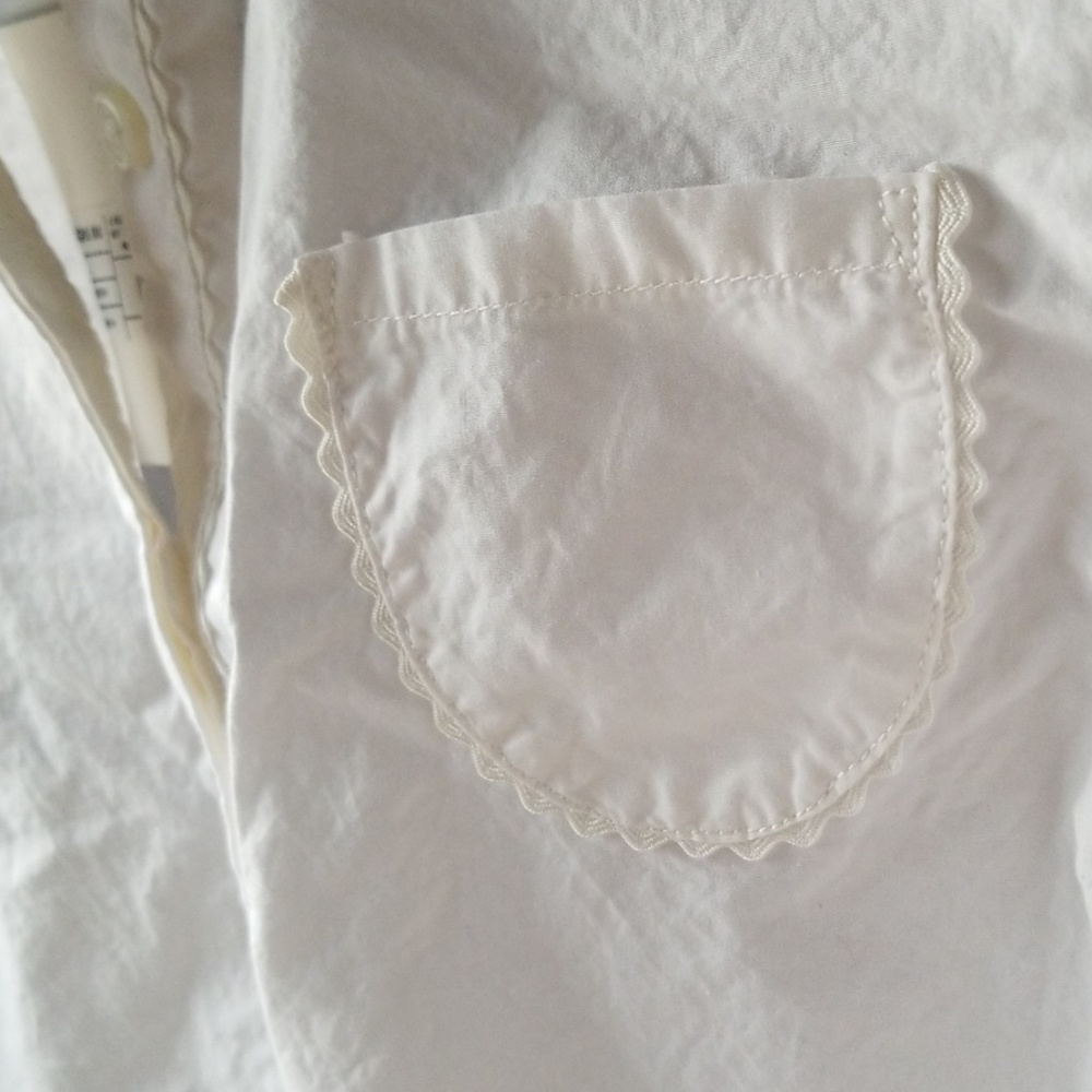 HP Victoria Beckham Half Button Up Long Sleeve Top - Picture 5 of 6